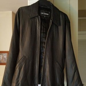 Luis Alvear black leather jacket